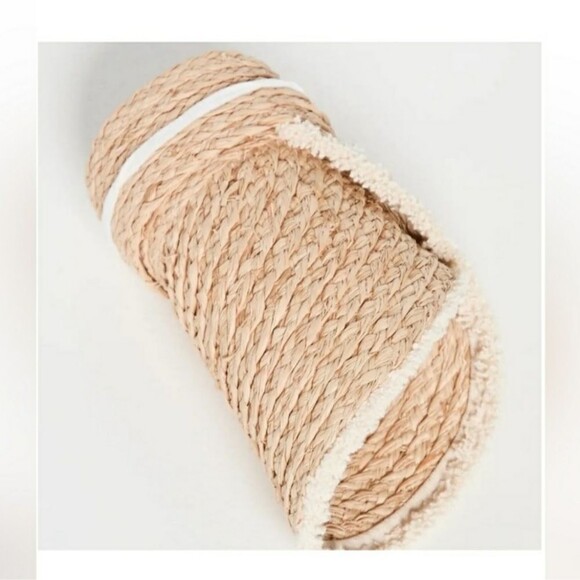 Hat Attack Pocket Visor Woven Rafia Adjustable Women's One Size Natural Summer - Picture 4 of 15